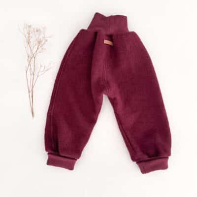 Sofortkauf: Walkhose in Beere mit Wollbündchen, Gr. 80/86