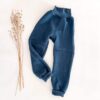 Sofortkauf: Walkhose in Rauchblau mit Wollbündchen und Knie-Belegen, Gr. 122/128