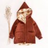 Sofortkauf: Walkjacke in Rost mit Reißverschluss und Taschen, Gr. 110/116