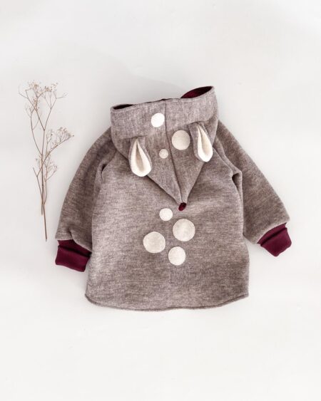Sofortkauf: Walkjacke "Reh" in Sand Meliert mit Reißverschluss und Taschen, Gr. 86/92
