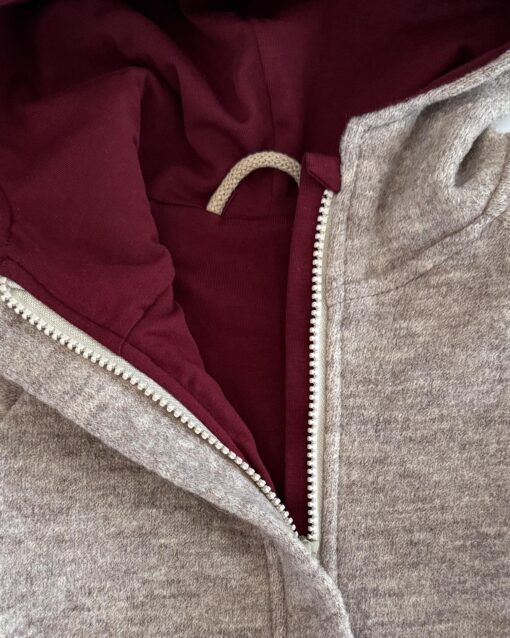 Sofortkauf: Walkjacke "Reh" in Sand Meliert mit Reißverschluss und Taschen, Gr. 86/92 – Bild 3