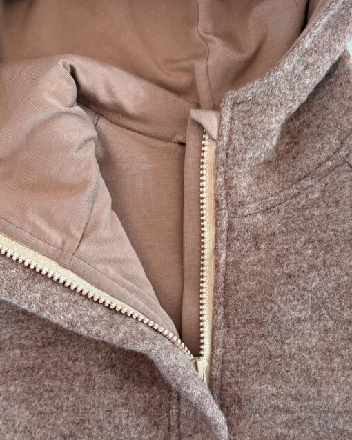 Sofortkauf: Walkjacke Schlamm mit Reißverschluss , Gr. 104/110 – Bild 2
