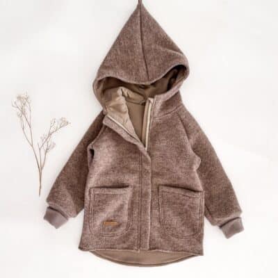 Sofortkauf: Walkjacke Schlamm mit Reißverschluss , Gr. 104/110