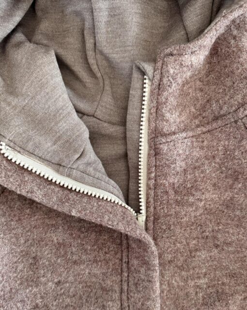 Sofortkauf: Walkjacke Schlamm mit Reißverschluss und Wolljersey-Futter, Gr. 92/98 – Bild 2