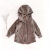 Sofortkauf: Merino-Walkjacke Taupe mit Reißverschluss und Wolljersey-Futter, Gr. 98/104