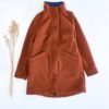 Sofortkauf: Damen Walkmantel mit Reißverschluss - Rost mit Merino-Wolljersey gefüttert, Gr. M (38/40)