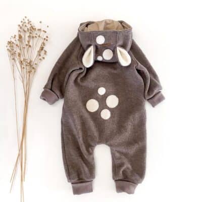 Sofortkauf: Overall Reh Merinowalk Taupe, Gr. 74/80