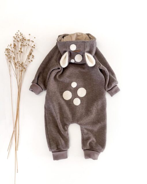 Sofortkauf: Overall Reh Merinowalk Taupe, Gr. 74/80
