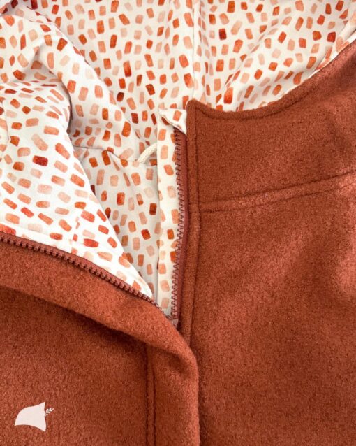 Sofortkauf: Walkjacke Rost mit Reißverschluss Gr. 110/116 – Bild 2
