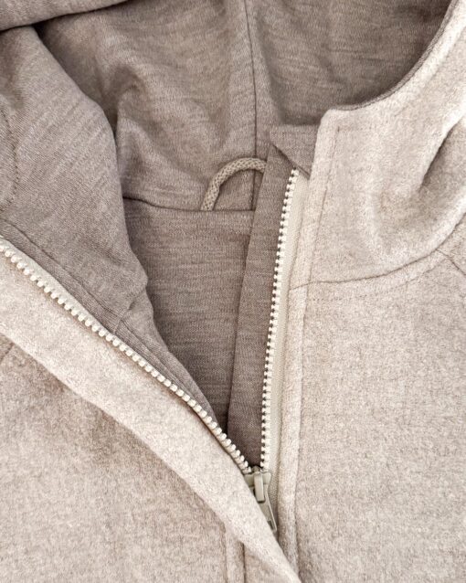 Sofortkauf: Merino Overall in Creme/Schlamm mit Reißverschluss, Gr. 104/110 – Bild 3