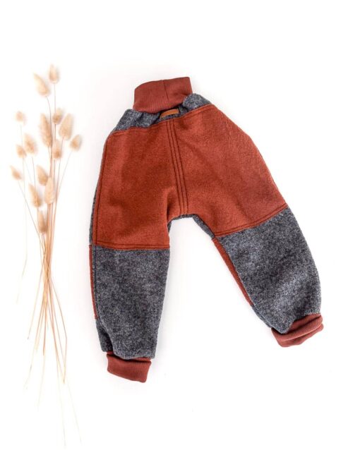 Sofortkauf: Walkhose in Anthrazit /Rost mit Knie- und Po-Verstärkung, Gr. 92/98 – Bild 2