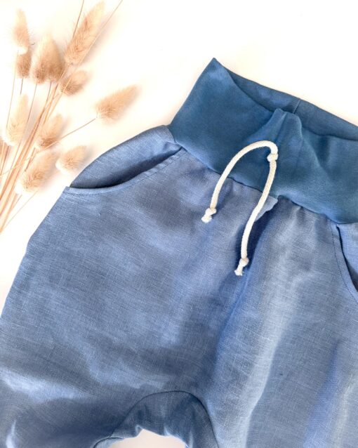 Sofortkauf: Leinen Knickerbocker in Sommerblau, Gr. 110/116 – Bild 2