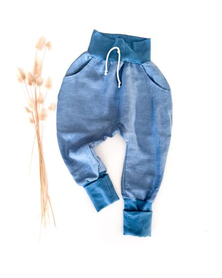 Sofortkauf: Leinen Knickerbocker in Sommerblau, Gr. 110/116
