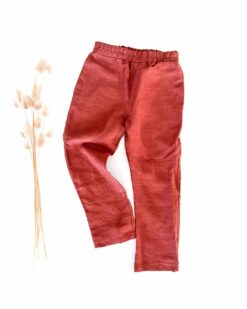 Sofortkauf: Leinenhose in Rost, Gr. 110/116