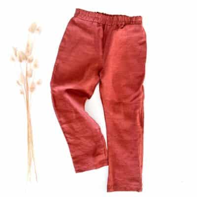 Sofortkauf: Leinenhose in Rost, Gr. 110/116