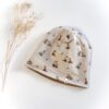Sofortkauf: Wende-Beanie Fuchsliebe Kuschelfleece Beige, Gr. 52-54 (4-10 Jahre)
