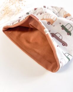 Alternative view of Sofortkauf: Wende-Beanie Zimt/Chasing Cars, Gr. 50-52 (2-4 Jahre)