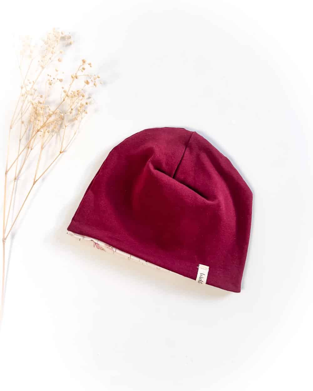 Sofortkauf: Wende-Beanie Beere/Norwegian Flowers, Gr. 40-42 (ca. 4-5 Monate) – Bild 4