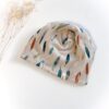Sofortkauf: Wende-Beanie Schlamm/Federn Gr. 40-42 (ca. 4-5 Monate)