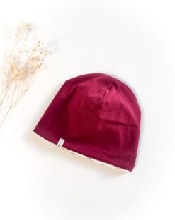 Sofortkauf: Wende-Beanie Beere/ Herbstwiese, Gr. 46-48 (ca 1-1,5 Jahre)