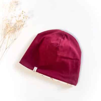 Sofortkauf: Wende-Beanie Beere/ Herbstwiese, Gr. 46-48 (ca 1-1,5 Jahre)