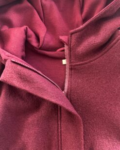 Alternative view of Sofortkauf: Damen Merino-Walkmantel mit Reißverschluss - Beere mit Wolljersey komplett gefüttert, Gr. L(42/44)