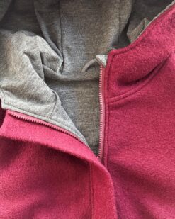 Alternative view of Sofortkauf: Damen Walkmantel mit Reißverschluss - Beere mit Wolljersey gefüttert, Gr. L (42/44)