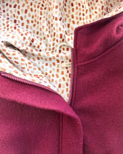 Alternative view of Sofortkauf: Damen Walkmantel mit Reißverschluss - Beere/Herbstkonfetti komplett gefüttert, Gr. L (42/44)