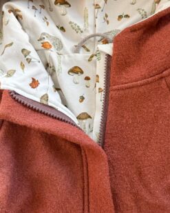 Alternative view of Sofortkauf: Walkoverall mit Reißverschluss und Fuchsohren in Rost/Herbstwald, Gr. 92/98