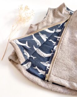 Alternative view of Sofortkauf: Walkweste mit Reißverschluss in Sand Meliert/Wale, Gr. 98/104