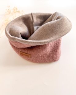 Sofortkauf: Wollwalk Loop Schlupfschal Altrosa/ Wolljersey Schlamm, KU50 (1-6 Jahre)