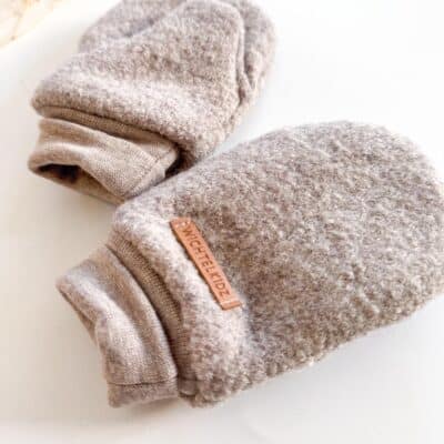 Sofortkauf: Wollwalk Handschuhe in Sand Meliert - beige gefüttert, Gr. 2 (2-4 Jahre)