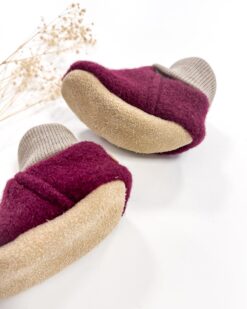 Alternative view of Sofortkauf: Wollwalk Schuhe in Beere mit Naturleder Sohle, Gr. 18-19