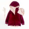 Sofortkauf: Walkjacke mit Reißverschluss Merinowalk Beere im Set mit Beanie, Gr. 128/134