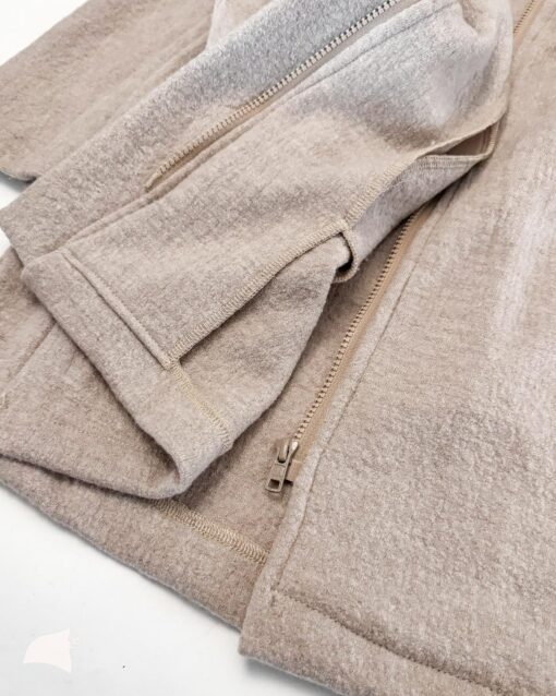 Sofortkauf: ungefütterter Damen Walkmantel mit Reißverschluss - Merino Creme, Gr. M (38/40) – Bild 4