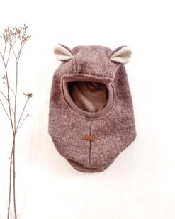 Sofortkauf: Wollwalk Schlupfmütze "Bär" in Schlamm, Gr. 50-52