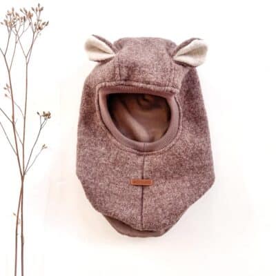 Sofortkauf: Wollwalk Schlupfmütze "Bär" in Schlamm, Gr. 50-52