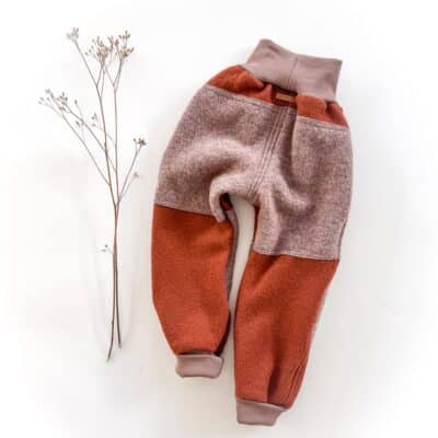 Sofortkauf: Walkhose mit Taschen in Rost mit Po- und Knie Verstärkung in Schlamm, Gr. 104/110