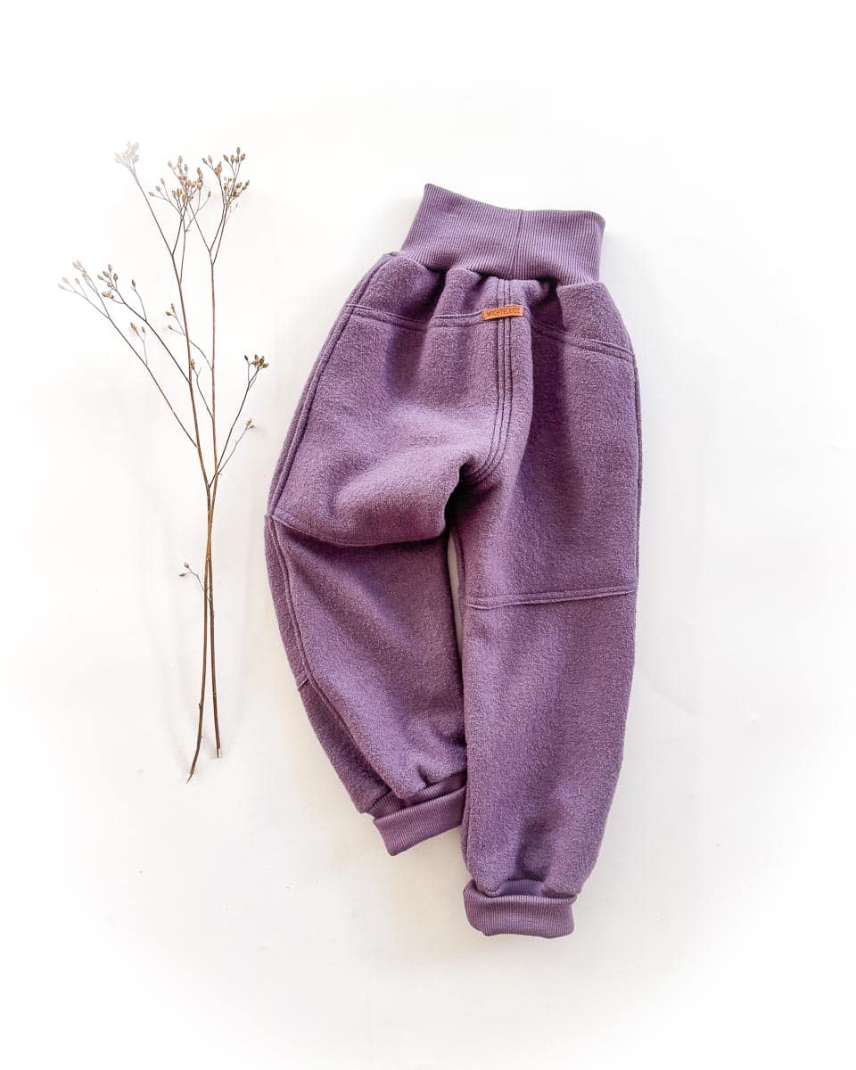 Sofortkauf: Walkhose in Lila mit Po- und Knie Verstärkung in Lila, Gr. 104/110 – Bild 2