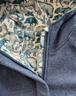 Alternative view of Sofortkauf: Merino-Walkjacke mit Reißverschluss in Jeansblau/Woodland, Gr. 122/128