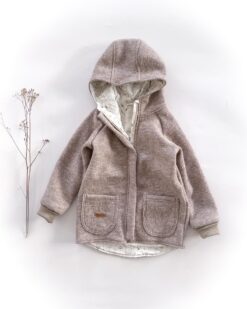 Sofortkauf: Walkjacke mit Reißverschluss in Sand Meliert/Zarte Gräser, Gr. 128/134