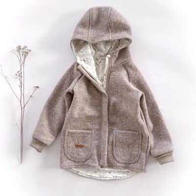 Sofortkauf: Walkjacke mit Reißverschluss in Sand Meliert/Zarte Gräser, Gr. 128/134