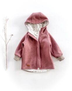 Sofortkauf: Walkjacke mit Reißverschluss in Altrosa/Zarte Gräser, Gr. 80/86