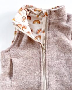 Alternative view of Sofortkauf: Walkweste mit Reißverschluss in Sand Meliert/Brownbow, Gr. 86/92