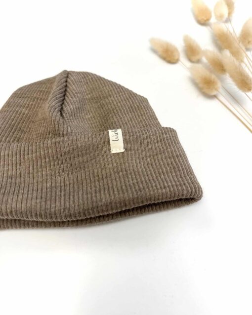 Sofortkauf: Merinowoll-Beanie für Kinder und Babys in Schlamm – Bild 2