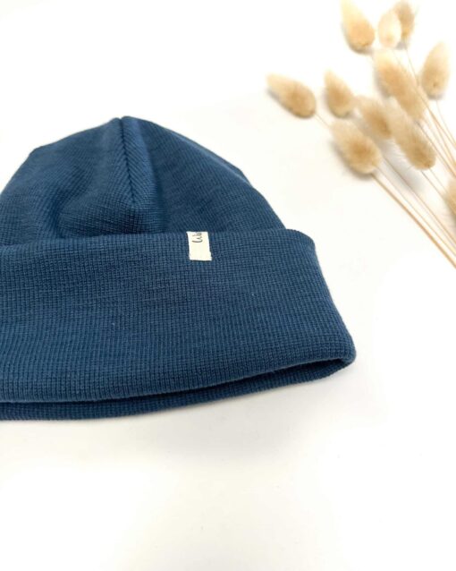 Sofortkauf: Merinowoll-Beanie für Kinder und Babys in Rauchblau – Bild 2