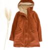 Damen Walkmantel Frauen Mantel gefütterte Wollwalk Jacke für Erwachsene