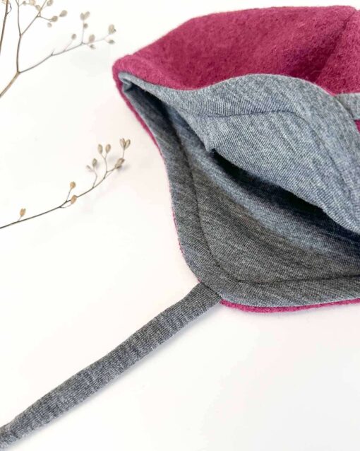 Sofortkauf: runde Walkmütze in Beere mit Wolljersey gefüttert Gr. 40-42 – Bild 2