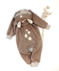 Walkreh Overall für Kinder und Babys mit Rehohren und Rehkitz Rehpunkten