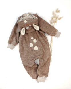 Walkreh Overall für Kinder und Babys mit Rehohren und Rehkitz Rehpunkten